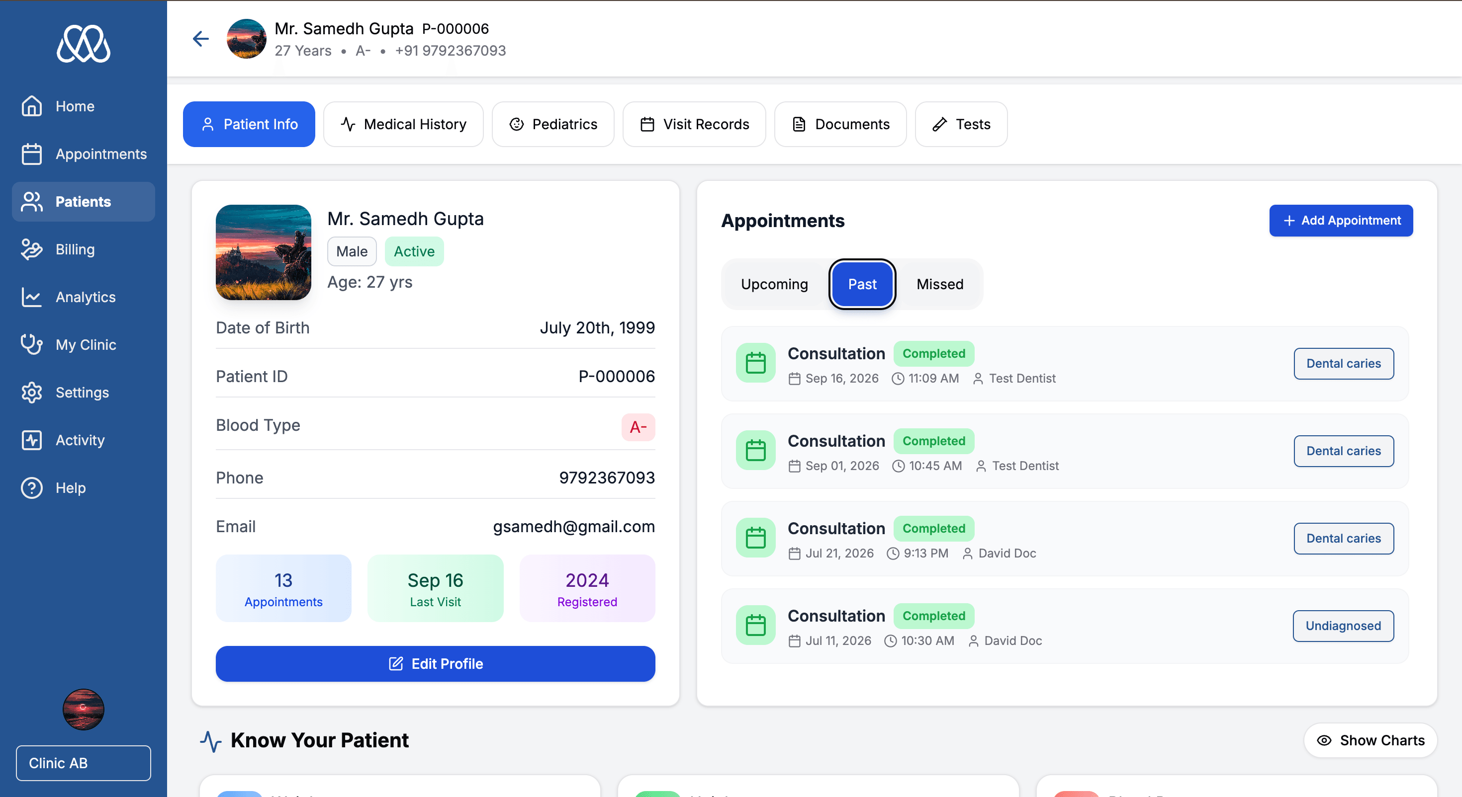 MedSnap medical records and digital prescription interface